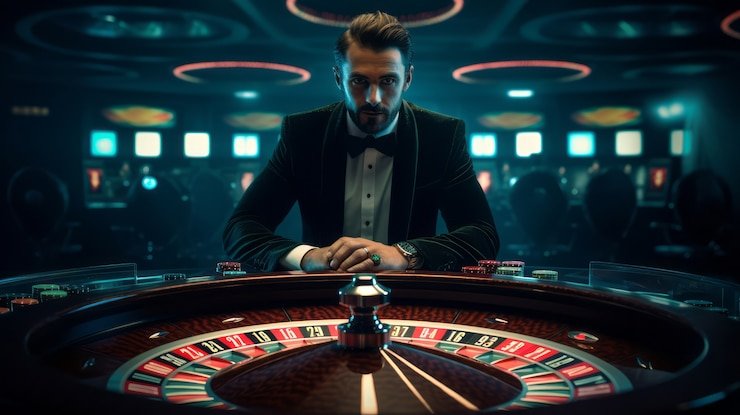 Ilustrasi sistem keamanan jaringan dan perlindungan data digital pada platform luckysvip